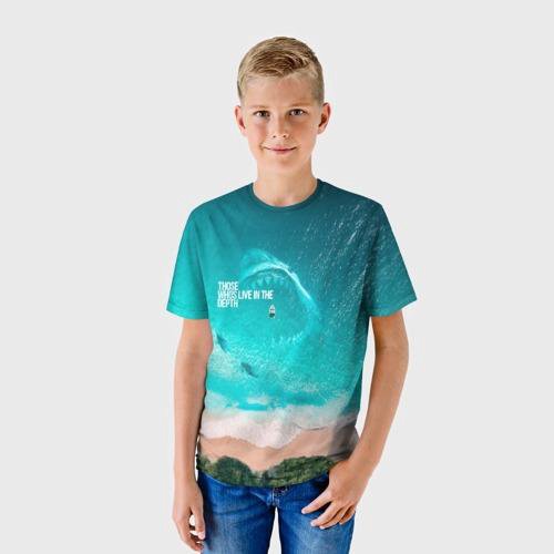 Детская футболка акула в море