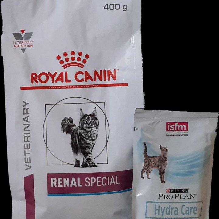Корм для кошек Renal Special и Purina Hydra Care