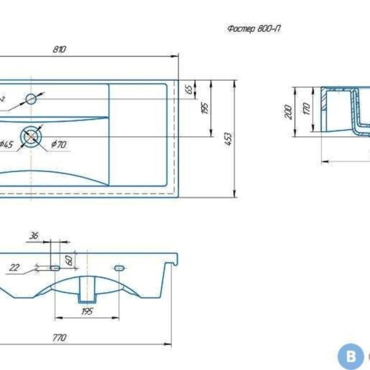 раковина Кировит Фостер 800П