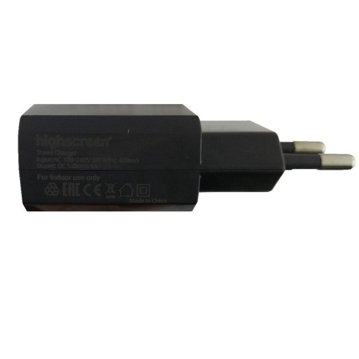 Сетевое зарядное устройство Highscreen 1A черное (