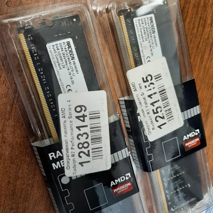 оперативная память DDR4 8Gb и 4Gb