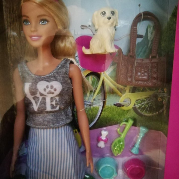 Новый набор Кукла Barbie Питомцы блондинка, 29 см
