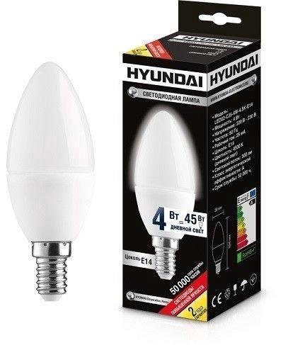 Лампа светодиодная HYUNDAI LED02-C35-4W-4.