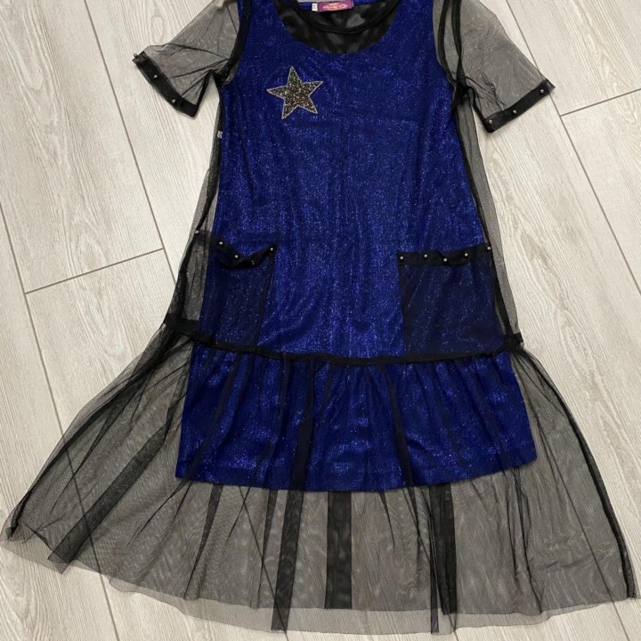 Нарядное платье-сарафан на девочку, 122-134