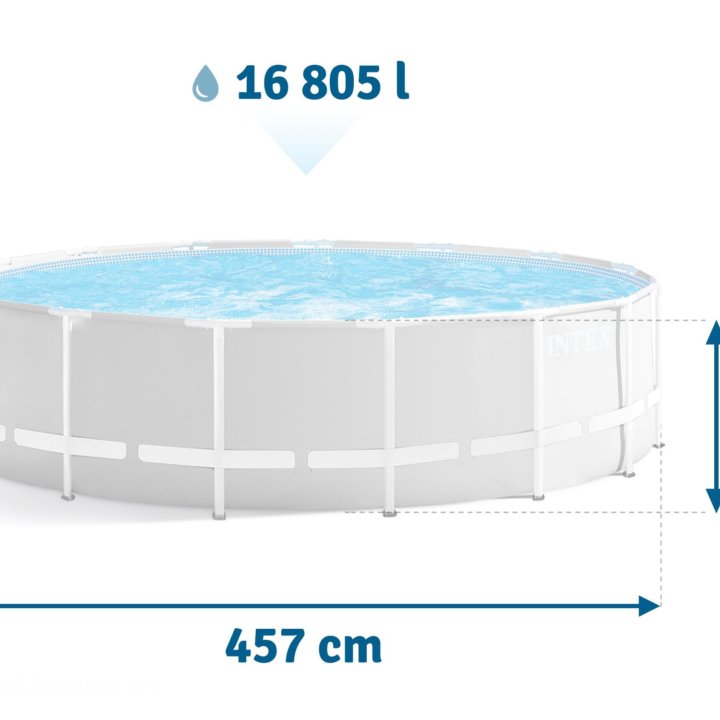 Бассейн INTEX 26726, размер 4.57 x 1.22 м