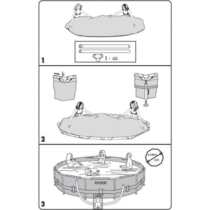 Бассейн INTEX 26716, размер 3.66 x 0.99 м