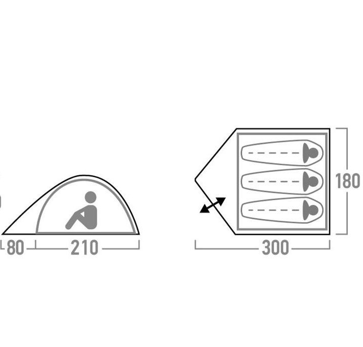 Палатка 3х местная двухслойная новая