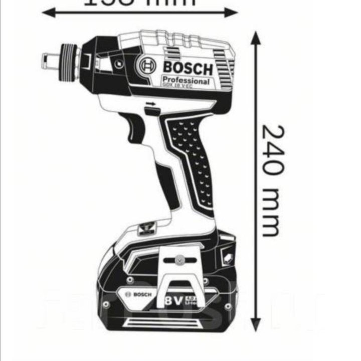 Гайковёрт аккумуляторный Bosch GDX 18V-EC