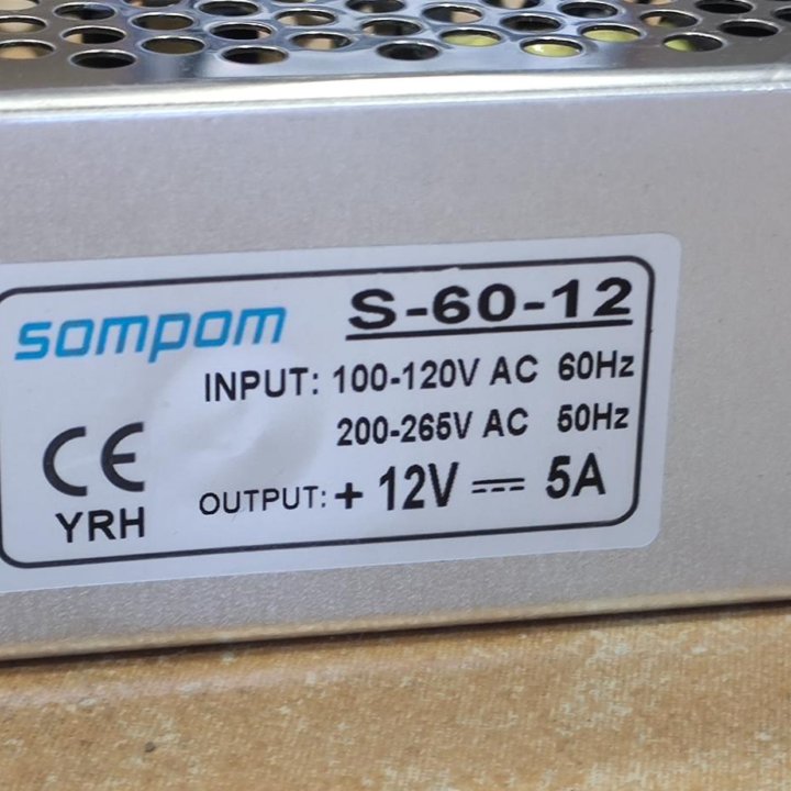 Блок питания Sompom S-60-12 12V 5A