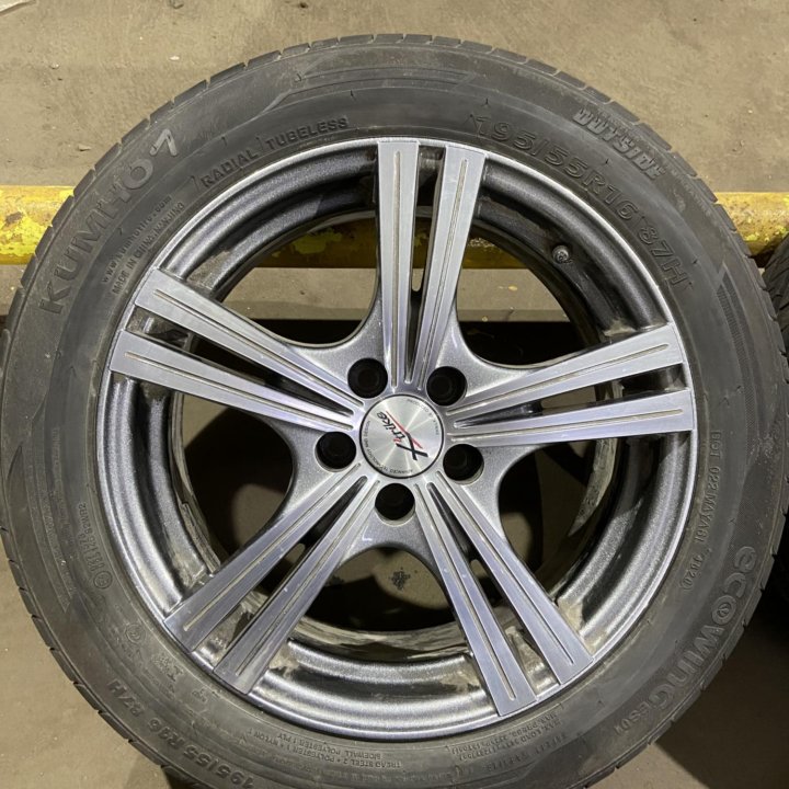 Диски R16 X’trike на резине Kumho ecowing es01