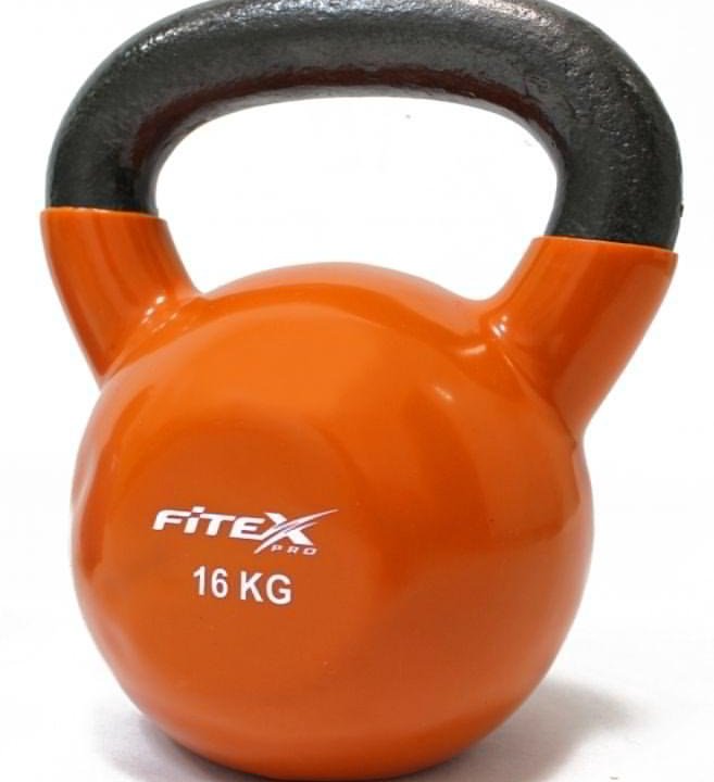 Гиря в виниловой оболочке 16 кг FITEX PRO