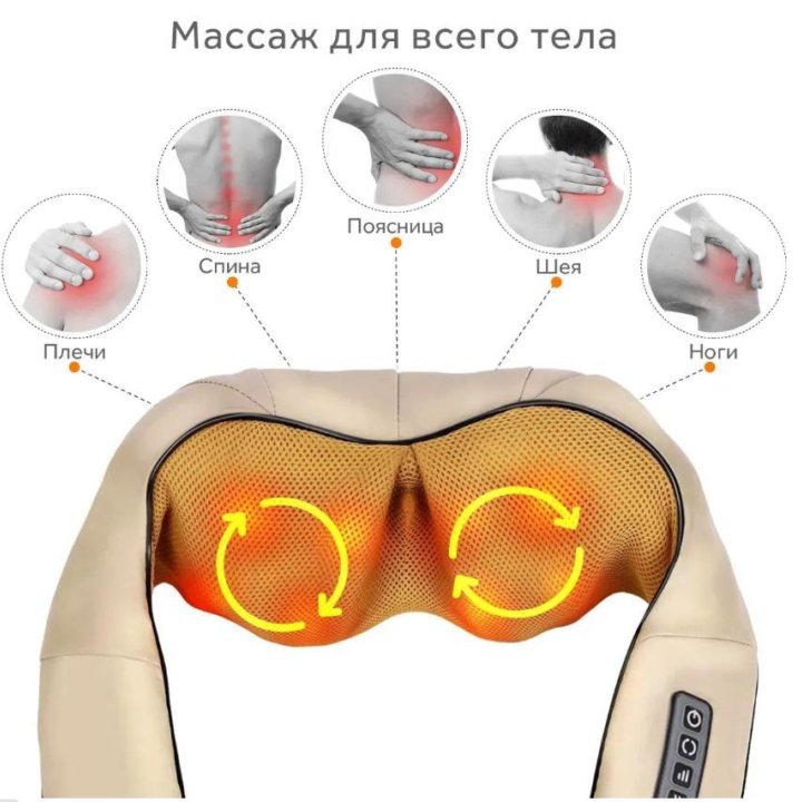 Массажер для шеи, спины, плеч электрический новый