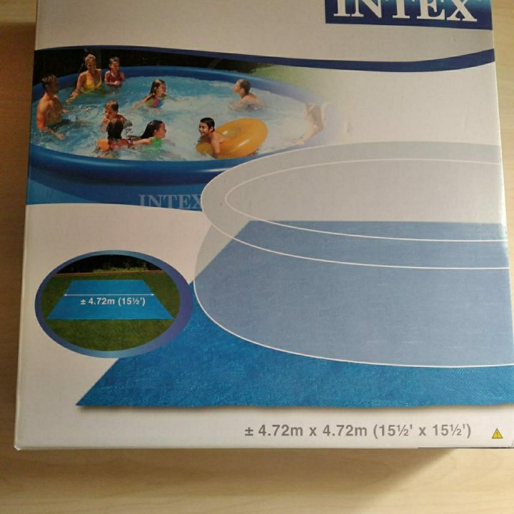 Новый бассейн Intex 396х396х84см + аксессуары