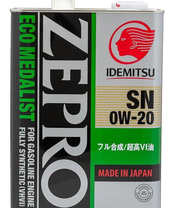 Idemitsu Zepro Eco Medalist 0W20 SN, 4л