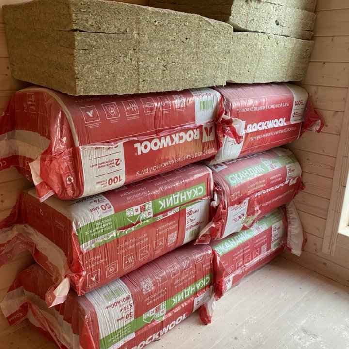 Теплоизоляция Роквул Скандик Rockwool 800x600x100