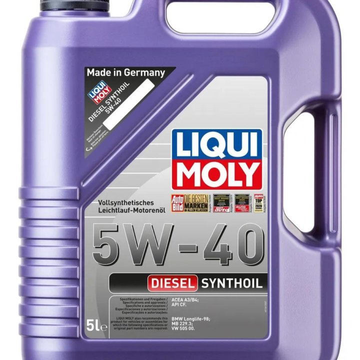 Liqui Moly Diesel Synthoil 5W40 A3/B4/CF, 5л