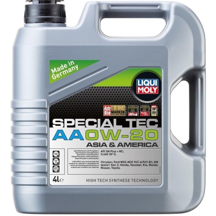 Liqui Moly Special Tec AA 0W20 SP/GF-6A, 4л