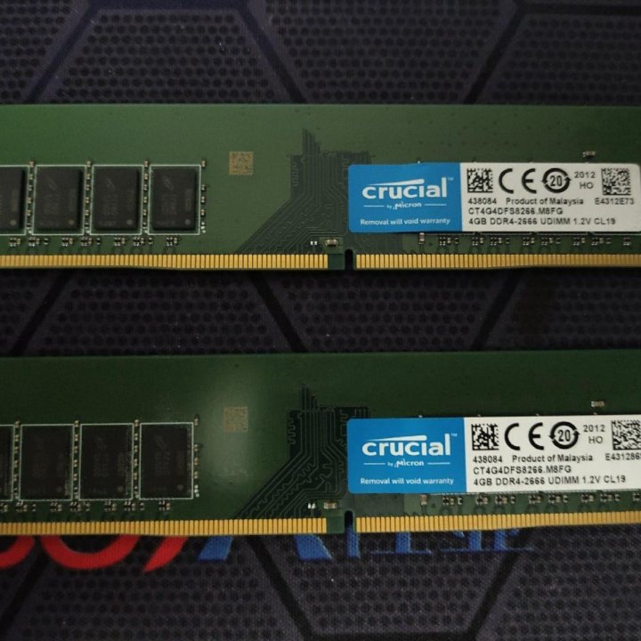 Оперативная память ddr4 8gb (4x2) 2666 мгц