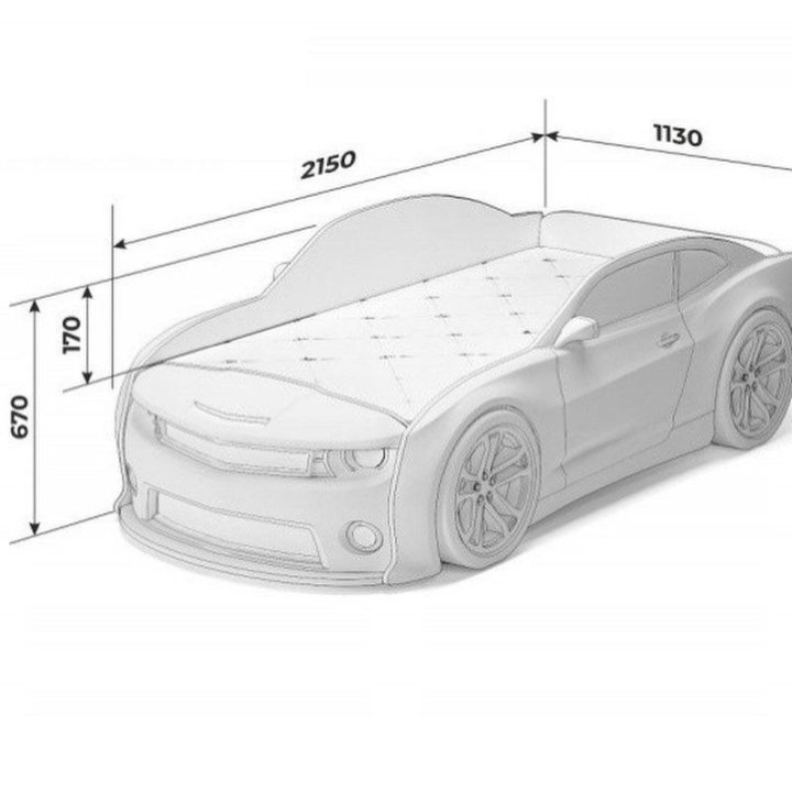 Кровать машина CHEVROLET CAMARO с матрасом