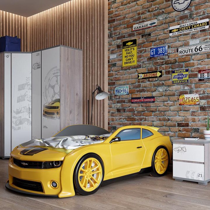 Кровать машина CHEVROLET CAMARO с матрасом