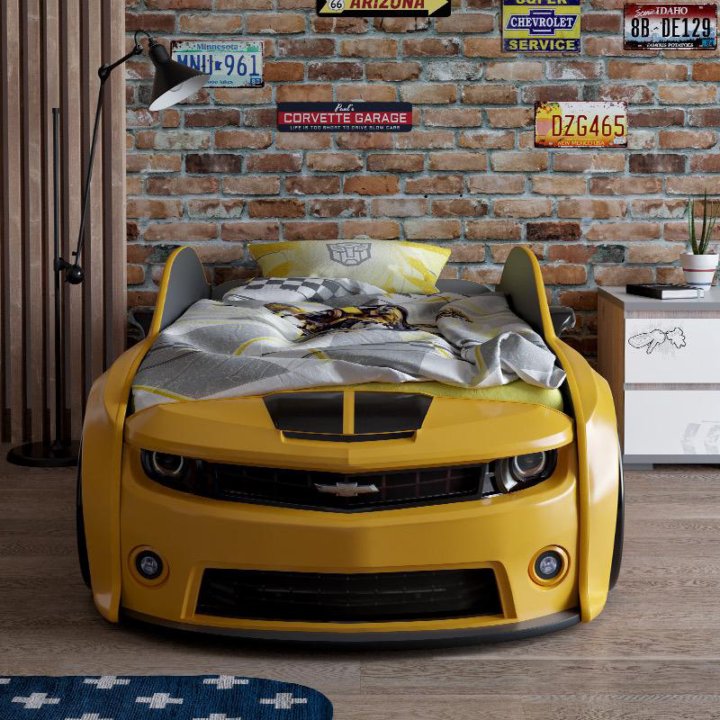 Кровать машина CHEVROLET CAMARO с матрасом