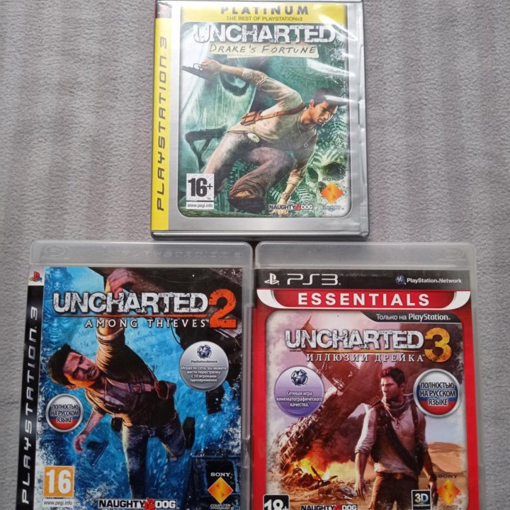 Uncharted коллекция 1. 2. 3 (PS3)