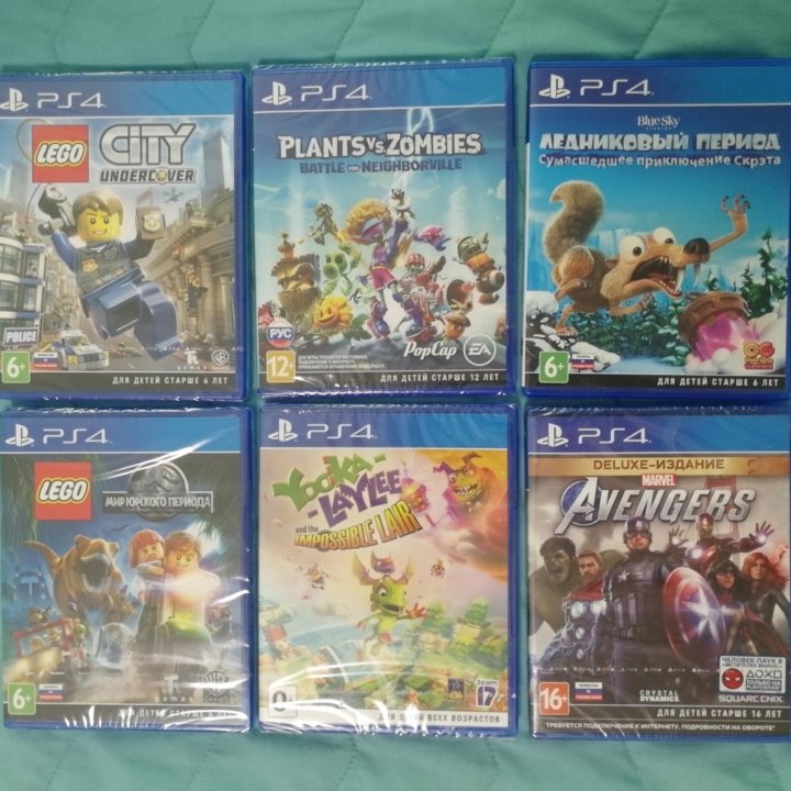 Игры для PS4/PS5 Lego, Yooka, Avengers (новые)