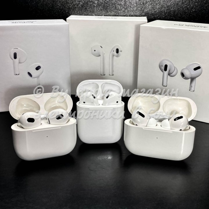 AirPods наушники все версии