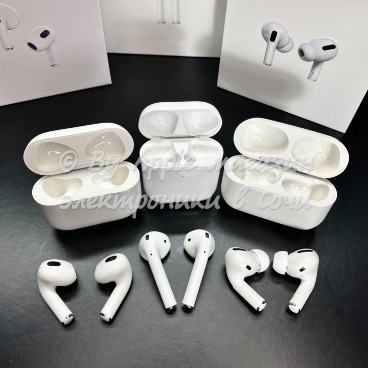 AirPods наушники все версии