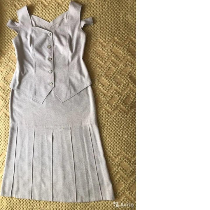 Платье - костюм летний блуза + юбка (разм.46-48 )