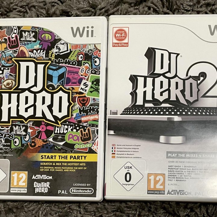 DJ hero 1,2 для nintendo wii