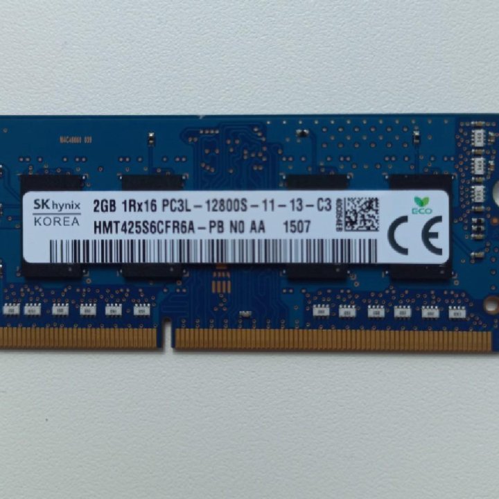 Оперативная память DDR 3 2 Гб для ноутбука