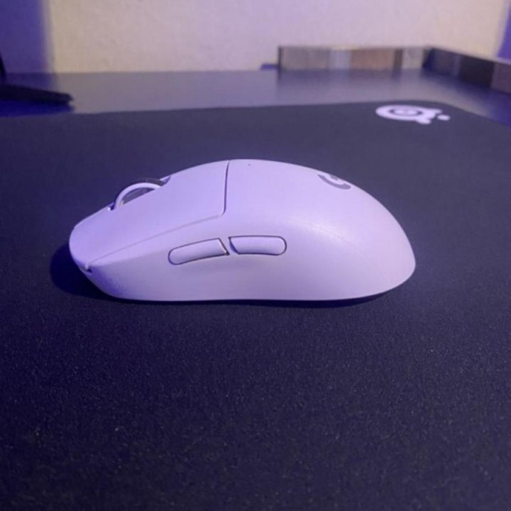 Logitech g pro x superlight, с глайдами tiger ICE