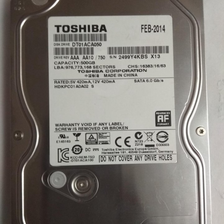 Жесткий диск HDD 500гб