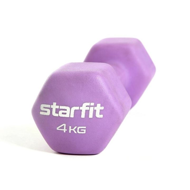 Гантель STARFIT неопреновая DB-201 4 кг шт(фиолетовый)