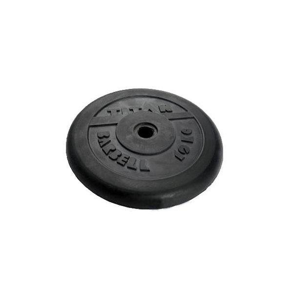 Диск обрезиненный черный Titan Barbell d-31 20 кг