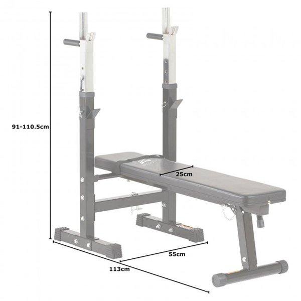 Скамья со стойками под штангу DFC DBCH2B складная