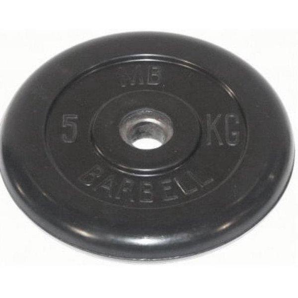 Диск обрезиненный черный MB Barbell d-31 5 кг