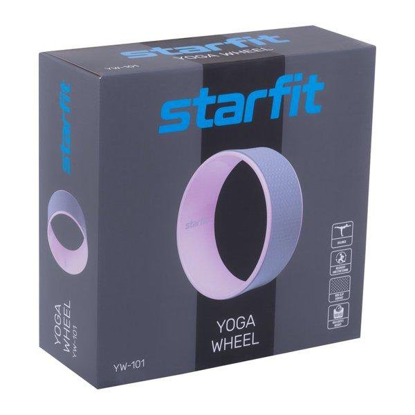 Колесо для йоги StarFit YW-101, 32 см, серо-розовый