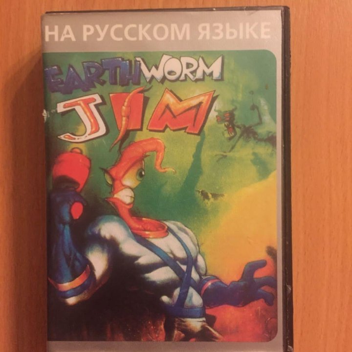 Картридж червяк Джим, Jim2, для Sega Mega Drive