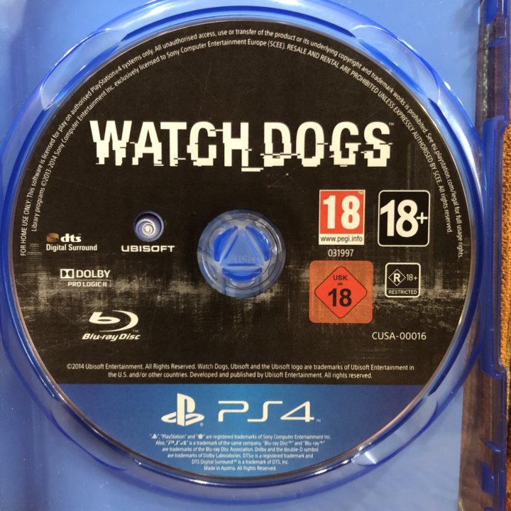 Игра Watch Dogs PS4