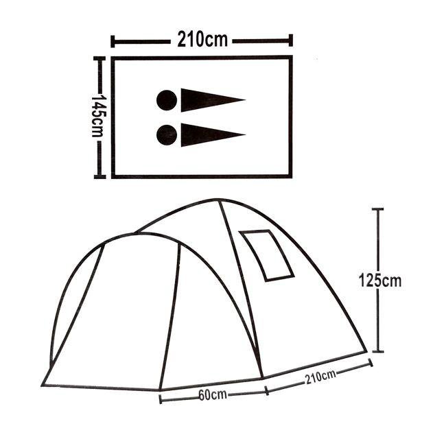 Палатка 2-местная Lanyu LY-1905 (210+60)х145х125