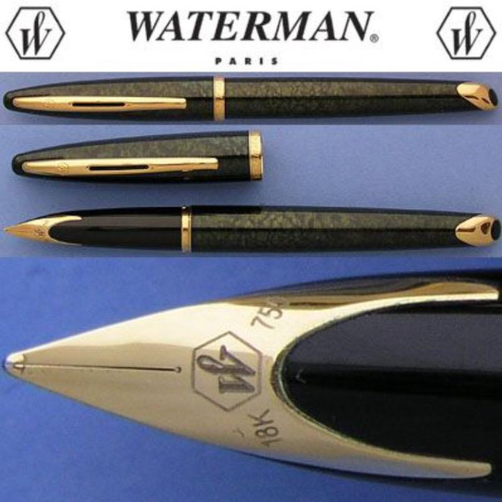 Ручка перо-золото 750 пробы Waterman Carene