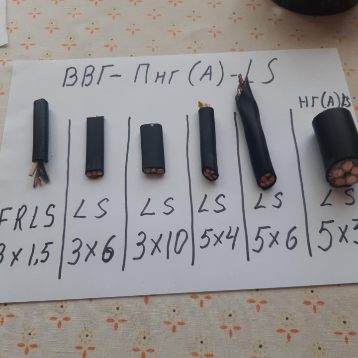 КАБЕЛЬ FRLS3×1.5; 5×4 LS 3×6; 3×10; 5×4; 5×6; 5×35