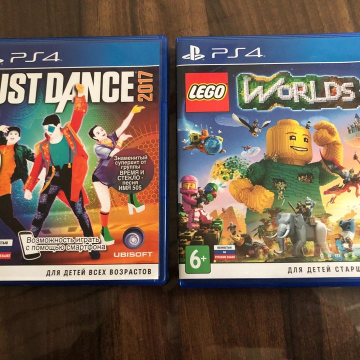 Игры на ps4 Just dance 2017 и Lego Worlds