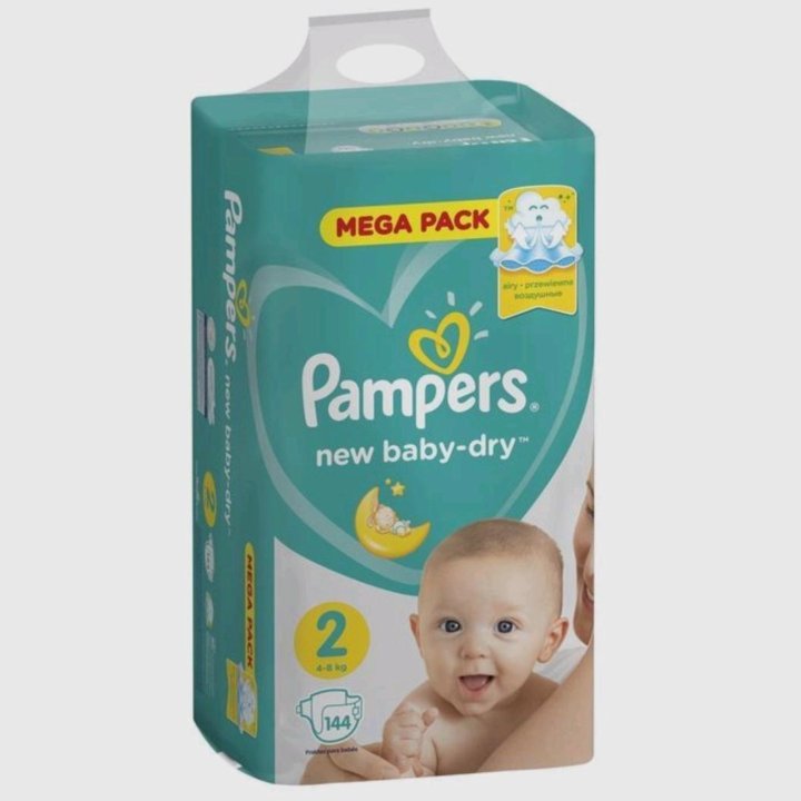 Подгузники Pampers 2 (4-8 кг) 144шт, памперс