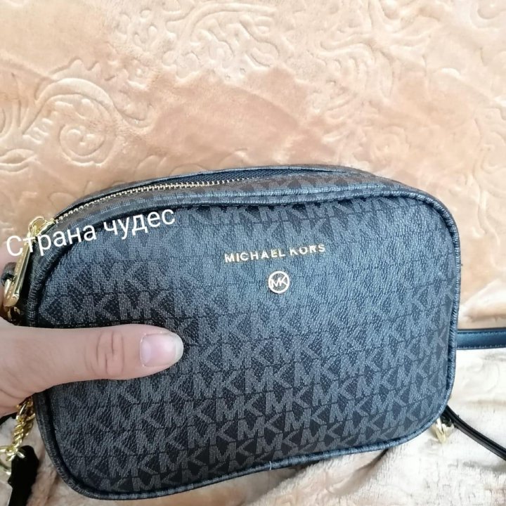 Новая чёрная сумка michael kors кросс боди