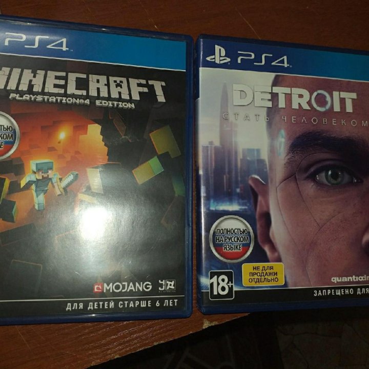 Игры для PS4 (Minecraft, Detroit)