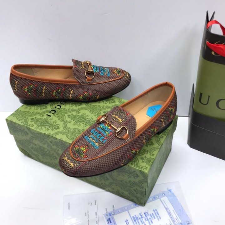 Лоферы текстиль Gucc&