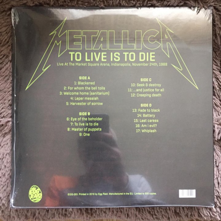 Metallica – To Live Is To Die, Egg Raid,Ltd